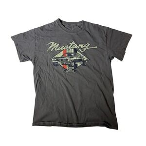 Ford Mustang Graphic T-Shirt Mens Medium Charcoal Grey Short Sleeve Muscle Car